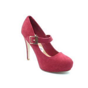 NEW Penny Loves Kenny Suede Mary Jane Pumps- Red (Size 7.5)